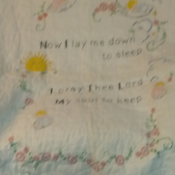 Old handmade baby quilt - Picture 6 of 7